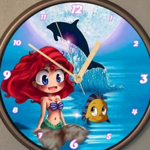 Mermaid dance light clock